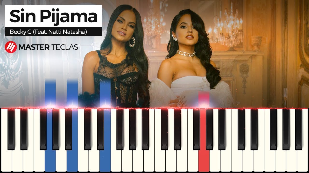 Sin Pijama - Becky G (Feat. Natti Natasha) | Piano Tutorial + Partitura