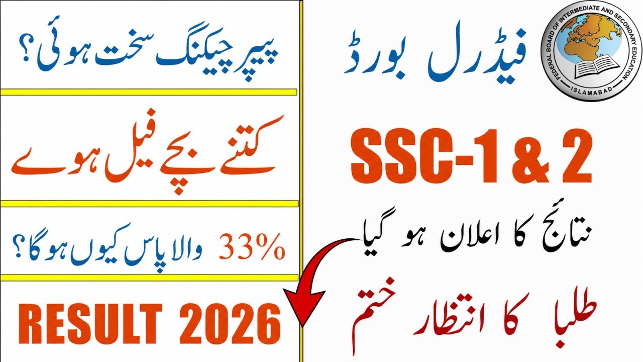 Federal Board Result Update 2026 | Class 9 Result | Class 10 Result 2026 | 1st Annual Result 2026 