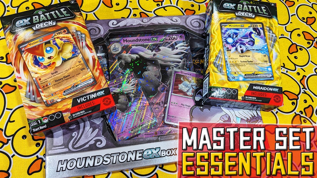 Master Set Essentials - Houndstone EX Box, Victini & Miraidon EX Battle Decks