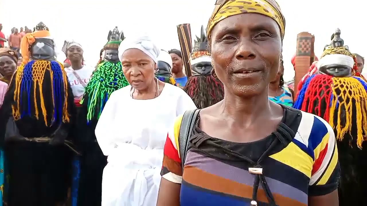 GOLA ZOGBENYA of Liberia await president Weah's arrival in KINJOR, Grand Cape Mount County, Liberia