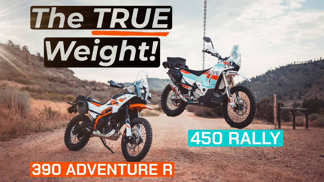 THE TRUE WEIGHT: KTM 390 Adventure R vs Kove 450 Rally (Pickup Test)