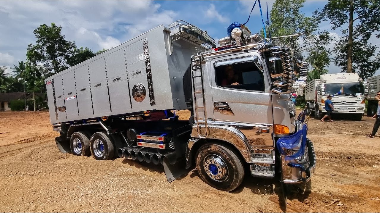 สิบล้อHinoล้วนๆ Victor380ลงหินเสียงดุๆ น้องเล็กเมก้า175ไม่น้อยหน้า ถอยหลังดันหนืดสุดซอย 🥶⚡️✨️
