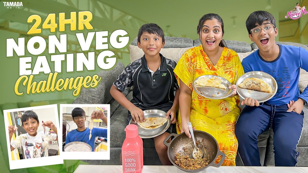 24Hrs Non Veg Eating Challenge || Challenge Vlog || ​⁠squid curry || crab masala fry || Recepies ||