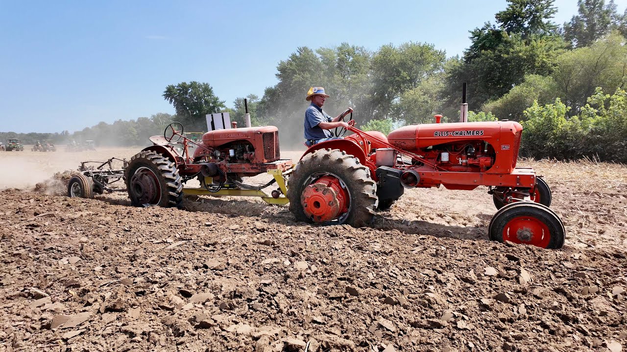 Vintage Tractors Plowing at 100 Years of Horsepower 2024 on Renner Stock Farms