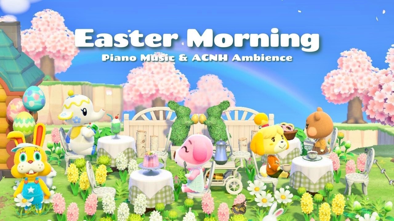 【あつ森BGM】春の朝、イースターカフェで気持ちよく過ごす🐰🌸癒しピアノ音楽／作業用.勉強用.睡眠用