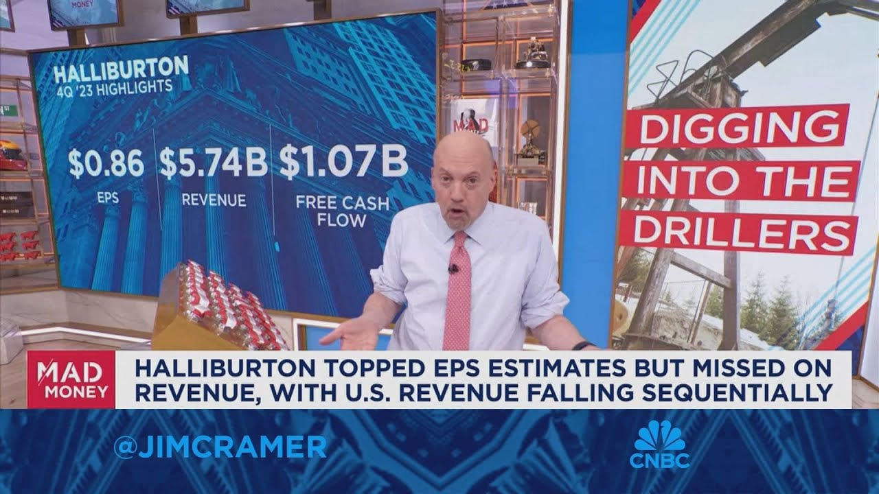Oil driller Halliburton has optimistic qualitative outlook for year ahead, says Jim Cramer