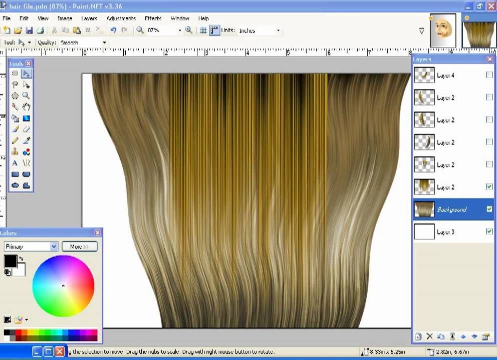 drawing a girl face with PDN