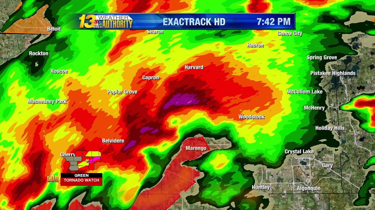 Rochelle/Fairdale tornado coverage – WREX, April 9, 2015
