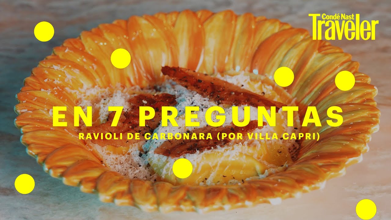 La carbonara (en ravioli) en 7 preguntas, por Ciro Cristiano (Villa Capri) | CN Traveler España