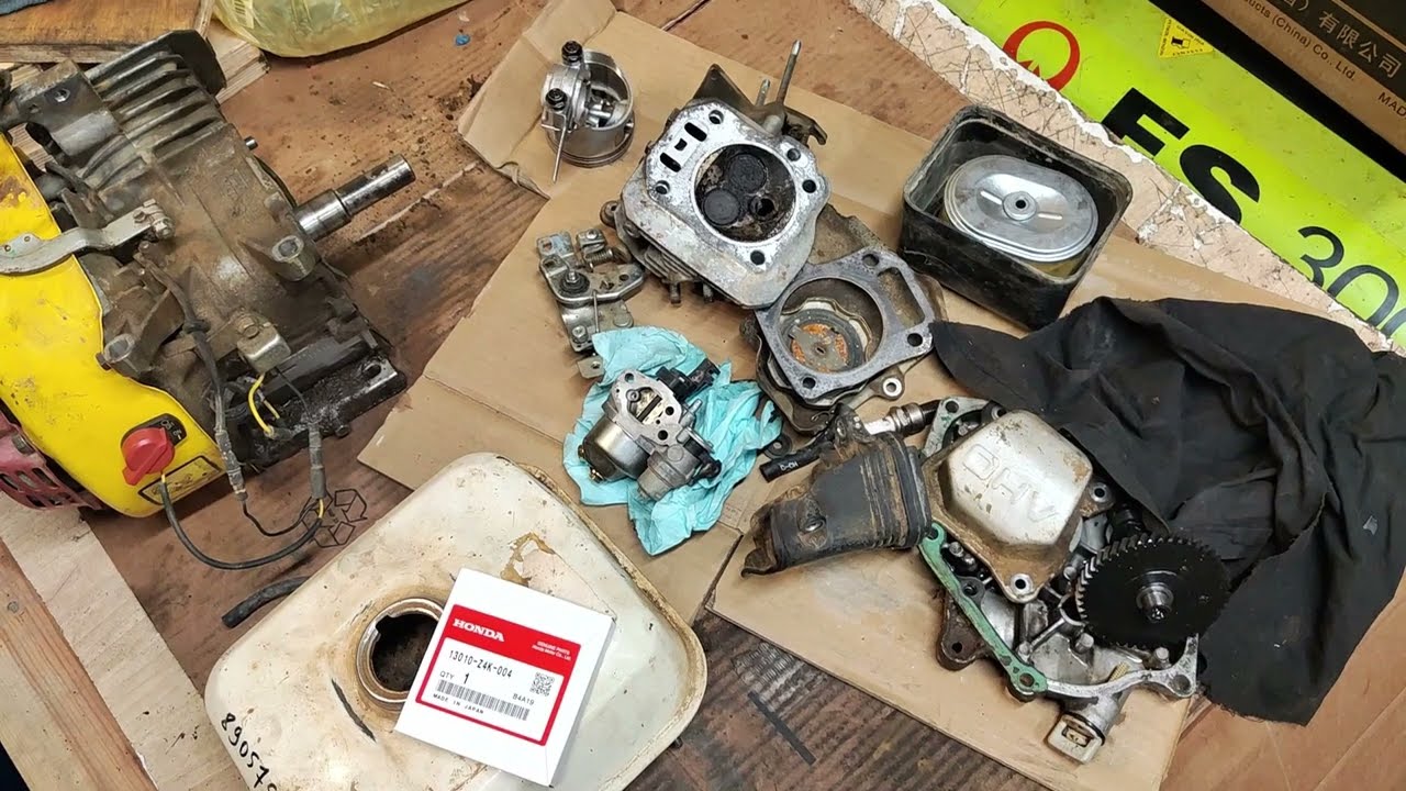 Ремонт двигателя  Honda GX160 замена поршневых колец