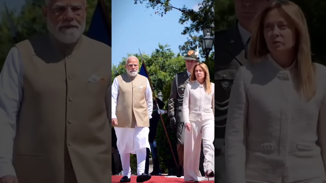 Minister Meloni & Narendra Modi good friendship🇮🇳🫡🇮🇹#ytshorts #shorts #meloni #modi #india #italy