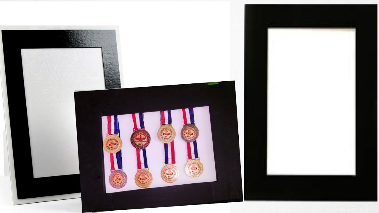 How to Easy make  beautiful frame for medal 🏅 .handmade cardboard medal frame 🖼️