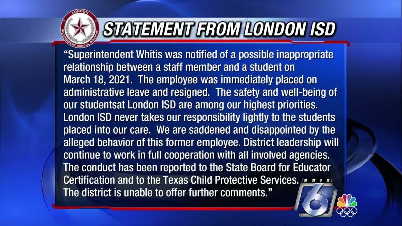 Former London ISD teacher arrested, accused of improper relationship with a student