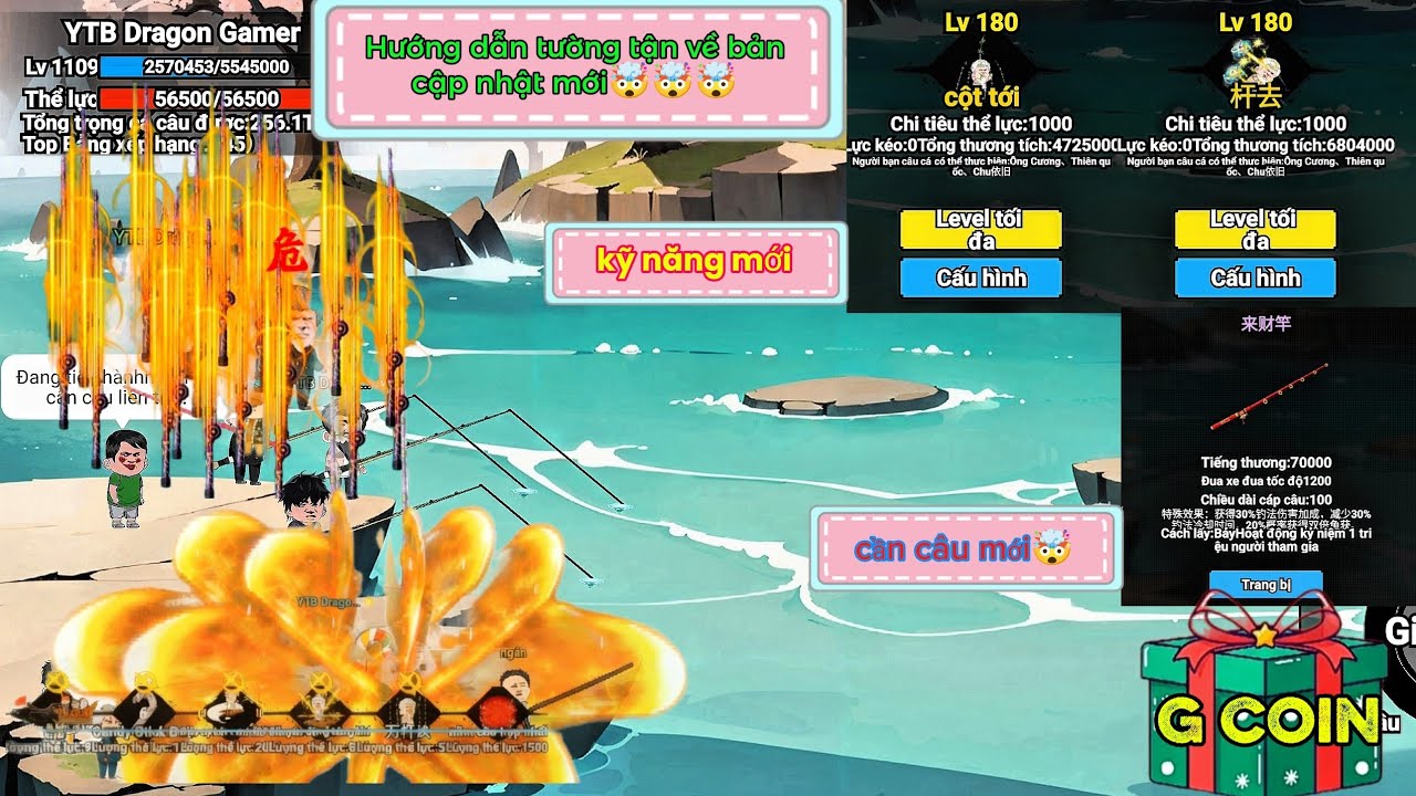 DragonGamer hướng dẫn tận chân răng về update mới 2 kỹ năng cực cháy 🤯🤯🤯 trong Câu cá vạn cân