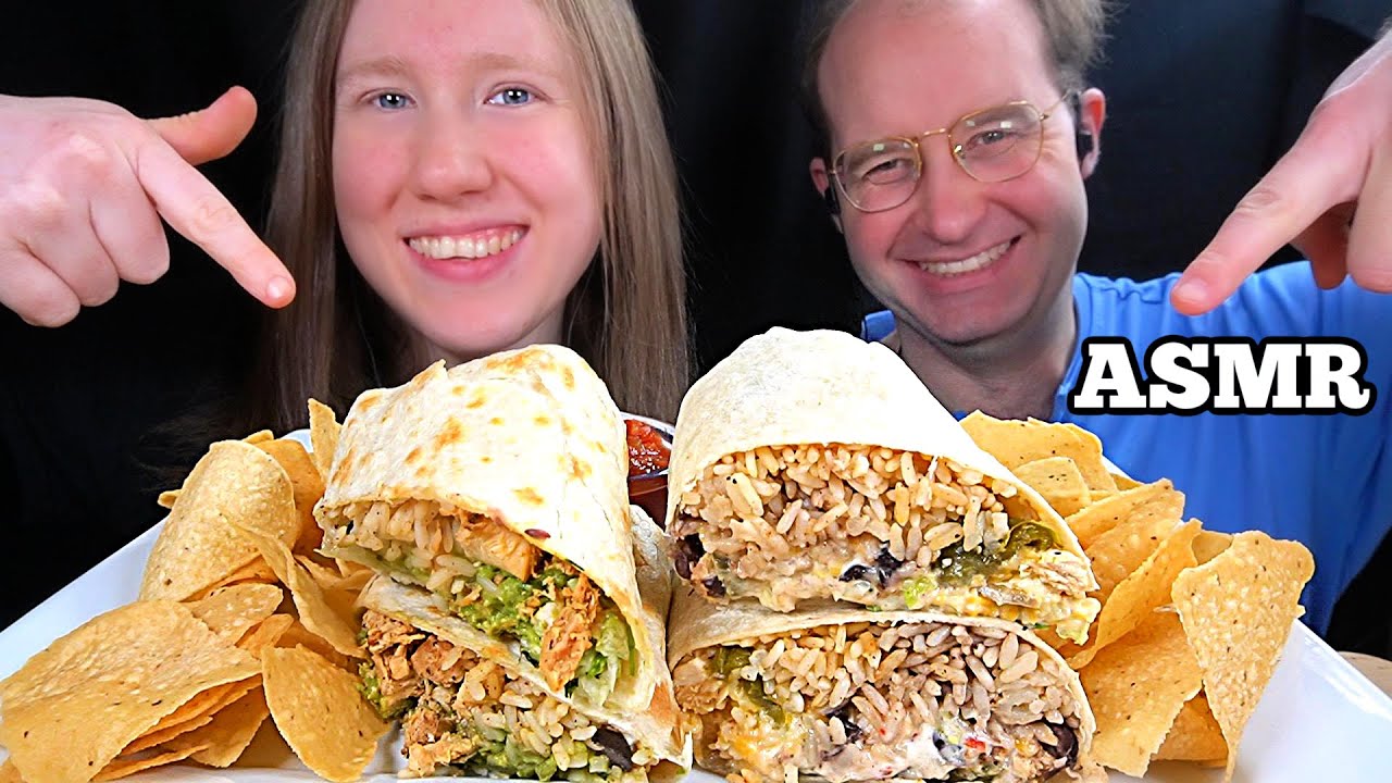 ASMR MOE'S BURRITO MUKBANG EATING SOUNDS