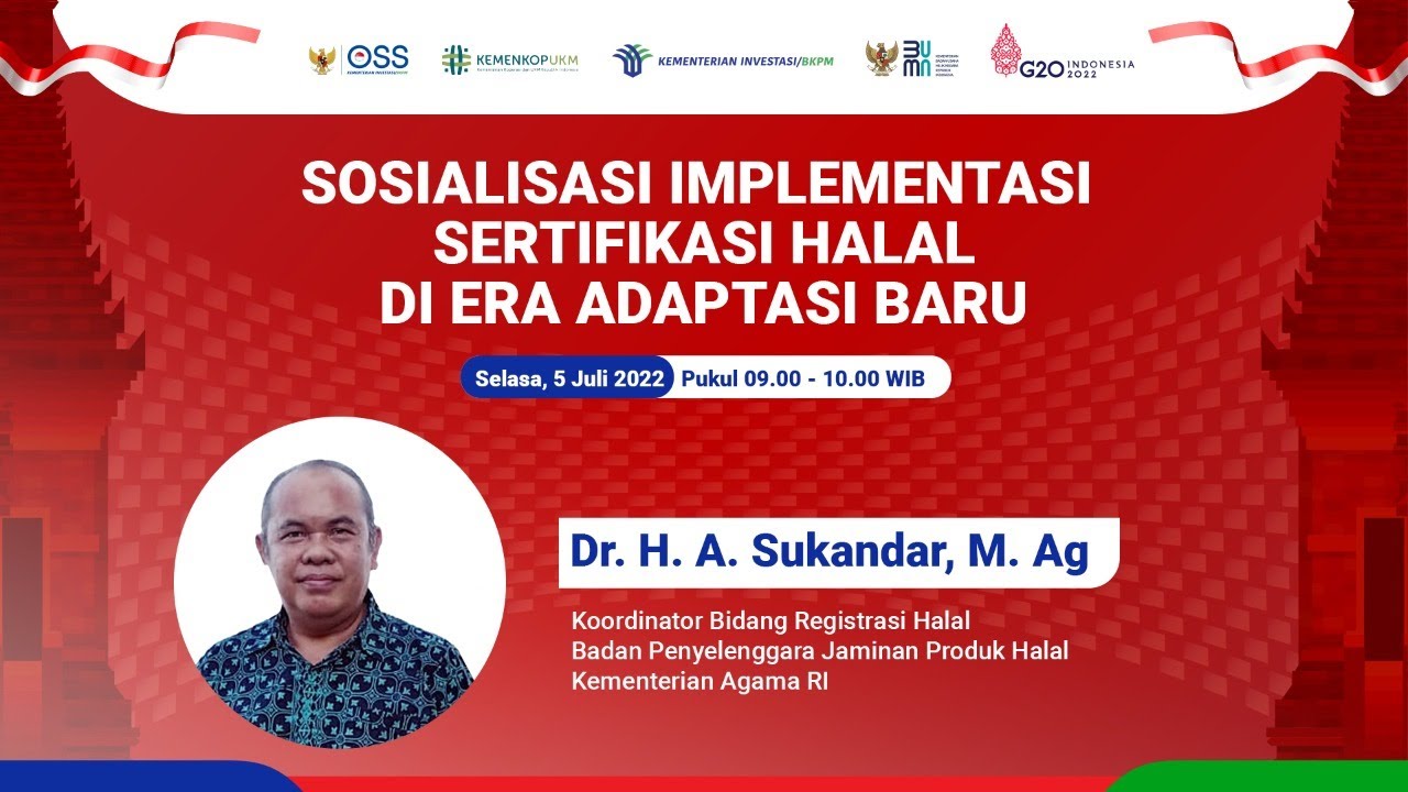 Sosialisasi Implementasi Sertifikasi Halal di Era Adaptasi Baru