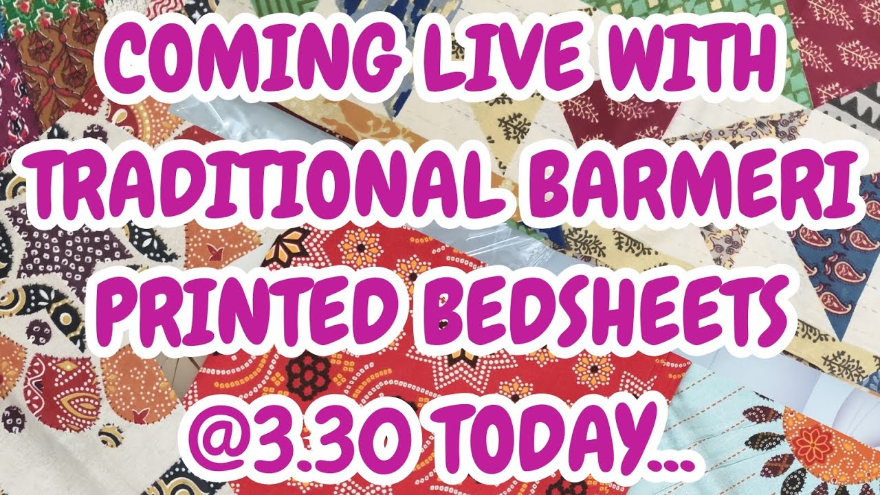 9888499600 TRADITIONAL BARMERI PRINTED COTTON BEDSHEETS #NIDRALOOMS #BARMERI #LIVE #SHOP #BEDSHEETS