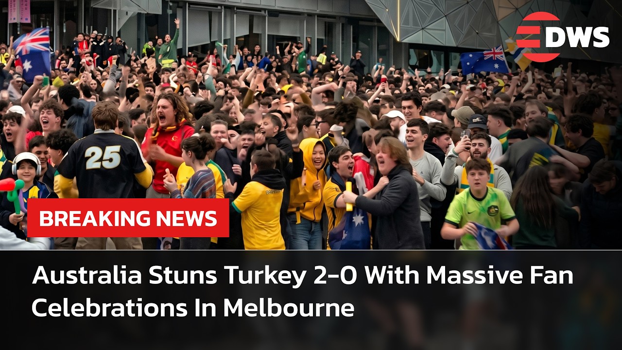 Massive Celebration : Australia Football Fans Celebrate Epic World Cup Victory In Melbourne | AD14