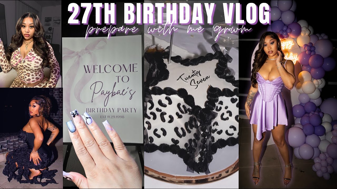 GRWM For My Birthday + Vlog (hair, nails, makeup, rooftop party, dinner)