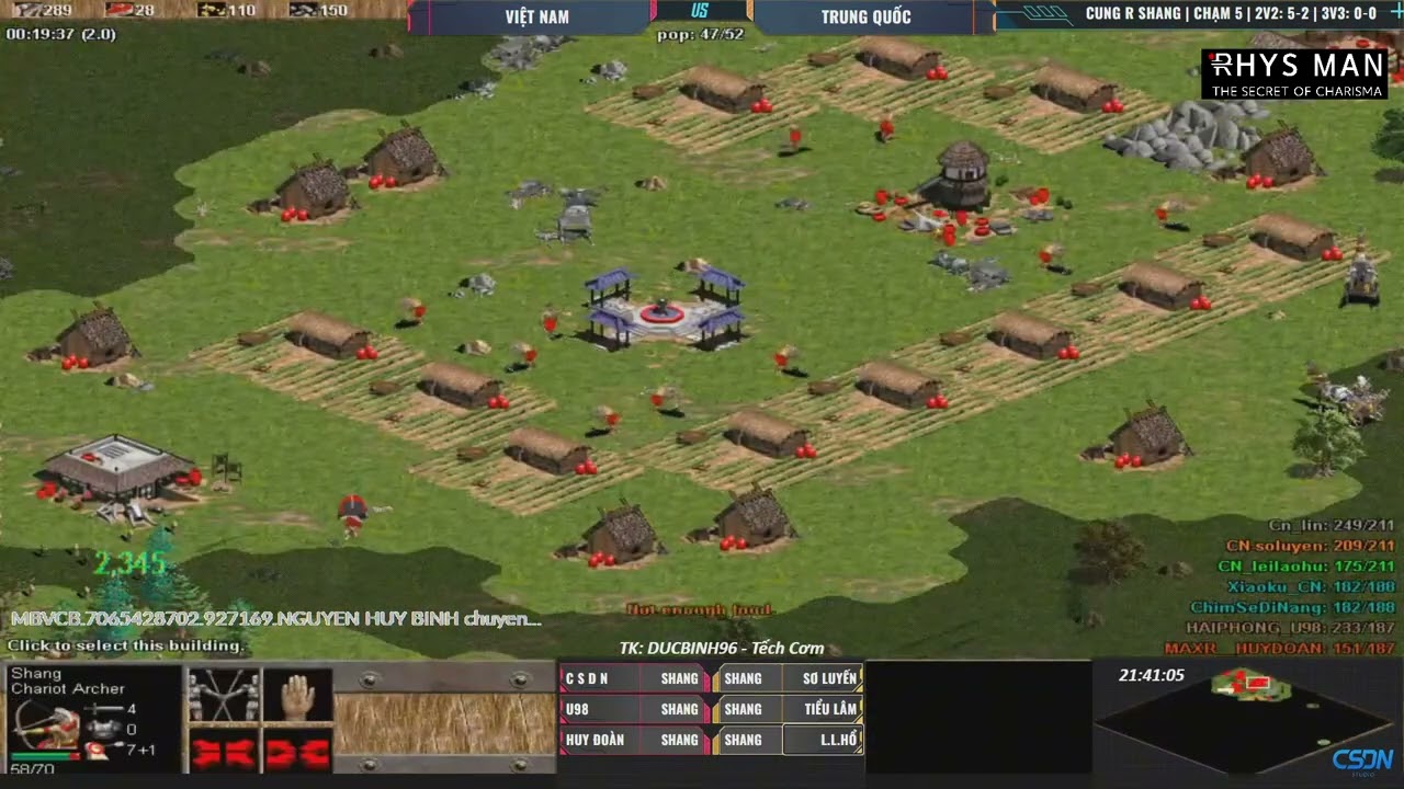 Chim Sẻ Đi Nắng - U98 vs Trung Quốc | 3v3 Shang | 17/09/2024 #aoe #csdn