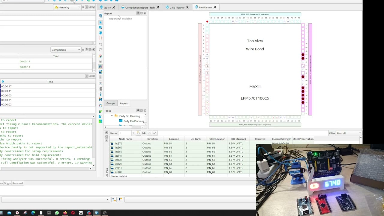 Макетная плата CPLD Altera  EPM570/EPM240. Ура! Залил первую программу! Я стал мастер!  2023 10 20