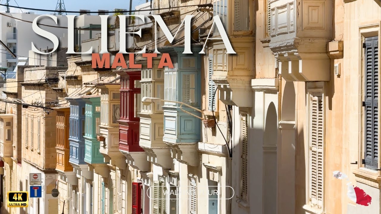 Sliema Malta Walking Tour 4K
