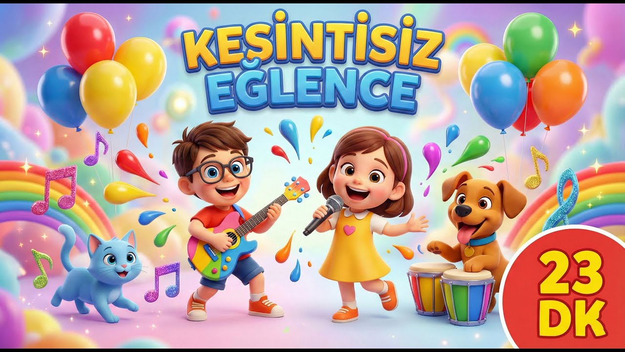 Kesintisiz Eğlenceli Bebek Şarkıları 🎵 A Ram Zam Zam, Sar Makarayı, Sayılar (23 Dk) Yuno Kids