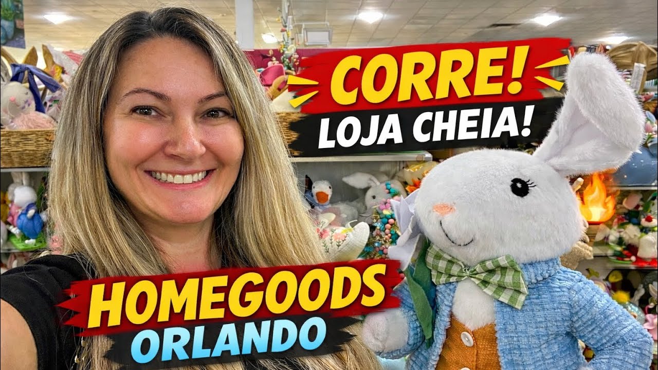 CORRE! A HOMEGOODS já está CHEIA de DECORAÇÃO de PÁSCOA! 🐰🔥