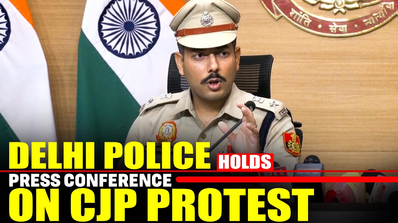 BREAKING LIVE: Delhi Police holds Big Press Conference on Jantar Mantar Protest I CJP Protest I FRS