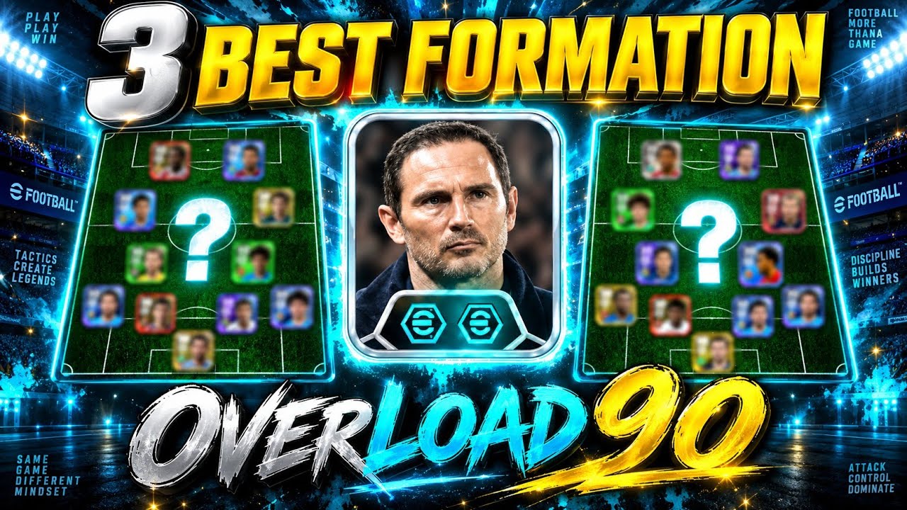 ТОП-3 ЛУЧШИХ ТАКТИКИ &laquo;OVERLOAD&raquo; ДЛЯ БЕСПЛАТНОГО ФРЭНКА ЛЭМПАРДА! 🤯 | eFootball 2027