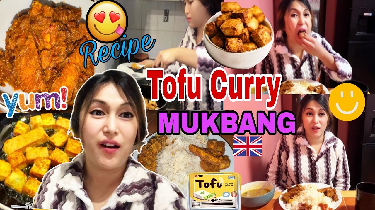 Tofu Curry Mukbang: Devour Now for Delicious Vegan Delight! 🍛😍