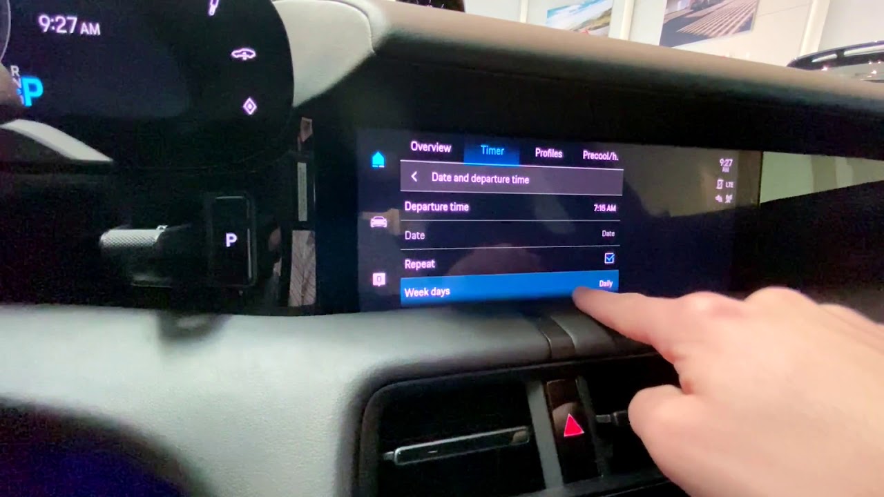 HOW TO SET TIMER / CHARGING PROFILE IN THE PORSCHE TAYCAN