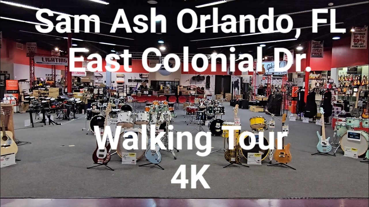 Sam Ash Orlando, FL E Colonial Dr. Walking Tour 4K 60FPS Aug 2023