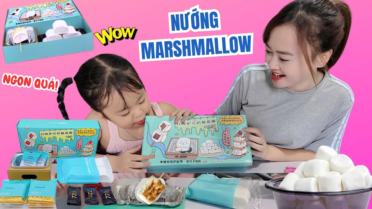 Em Mint Vy Troll Mẹ H&agrave; H&agrave; H&iacute; V&agrave; C&ugrave;ng Nướng Kẹo Dẻo Marshmallow Si&ecirc;u H&oacute;t H&iacute;t