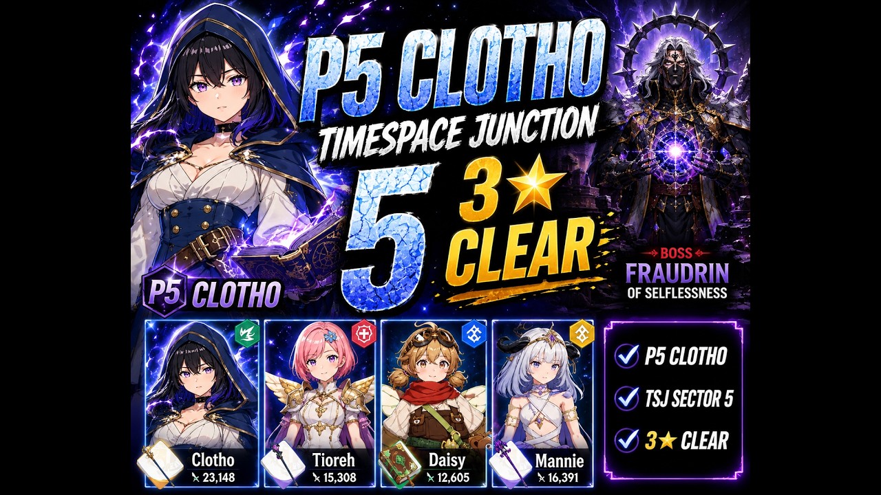Timespace Junction Sector 5 | P5 Clotho 3★ Clear | 7DS Origin