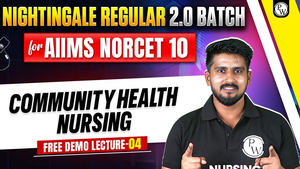 Community Health Nursing | Demo Class Part 3 | Nightingale Regular 2.0 Batch | AIIMS NORCET 10