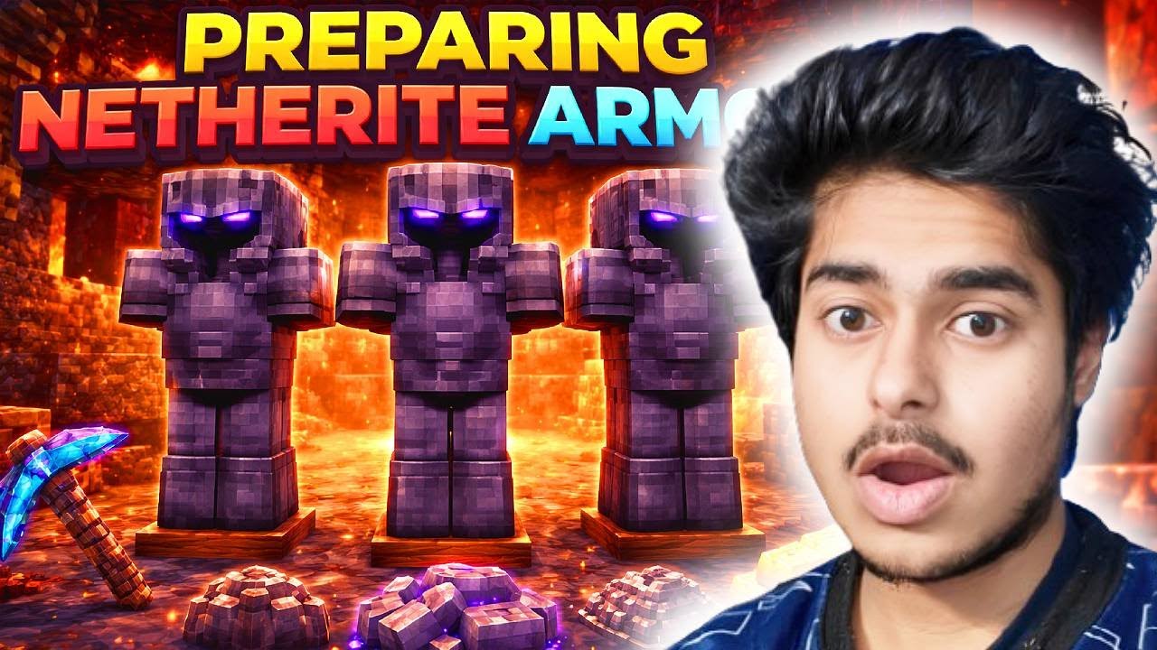 Preparing Myself for Netherite Armor in Minecraft 🔥 | Minecraft Survival Series #11