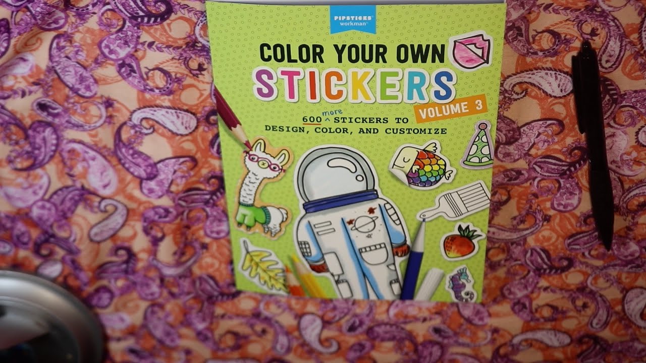 Coloring Mother's Day Planner Stickers ASMR  Chewing Gum
