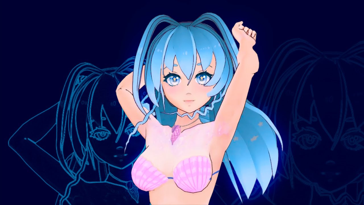 MMD Hip Sway Tik Tok Dance - Blue Mermaid by kitzoomer