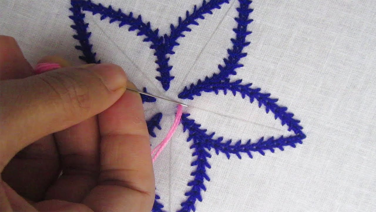 Hand Embroidery, Modern Flower Embroidery Design, easy Flower Embroidery