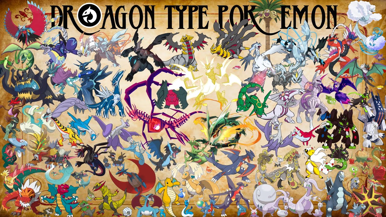 All Dragon Type Pokemon...Applin🍎 & Tatsugiri🍤 the strongest ones!