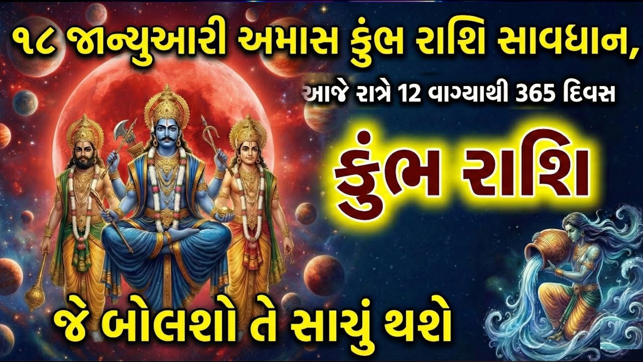 18 જાન્યુઆરી ભયંકર અમાસ | કુંભ રાશિ સાવધાન | Kumbh Rashi Amavasya Bhavishyvani 2026