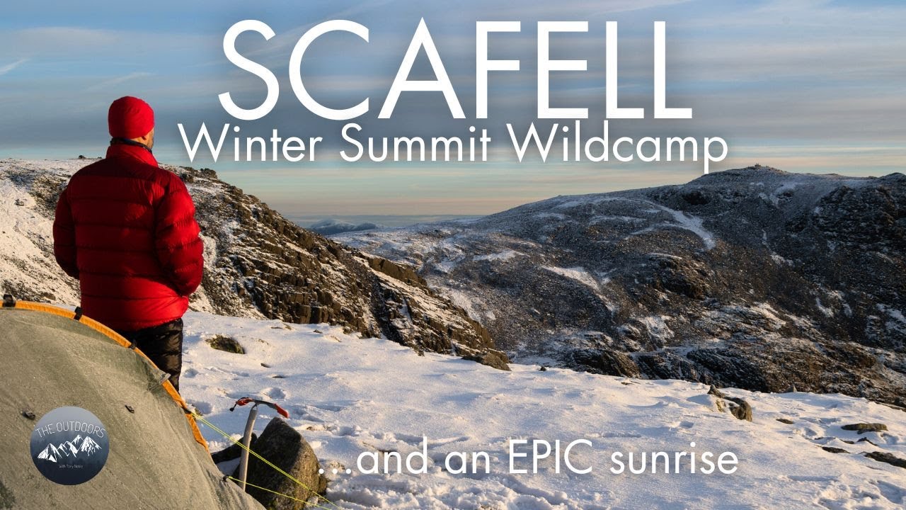 SCAFELL in Winter-Snow,Scramble and EPIC Sunrises_Lake District Wildcamp #hiking #wildcamping #tent