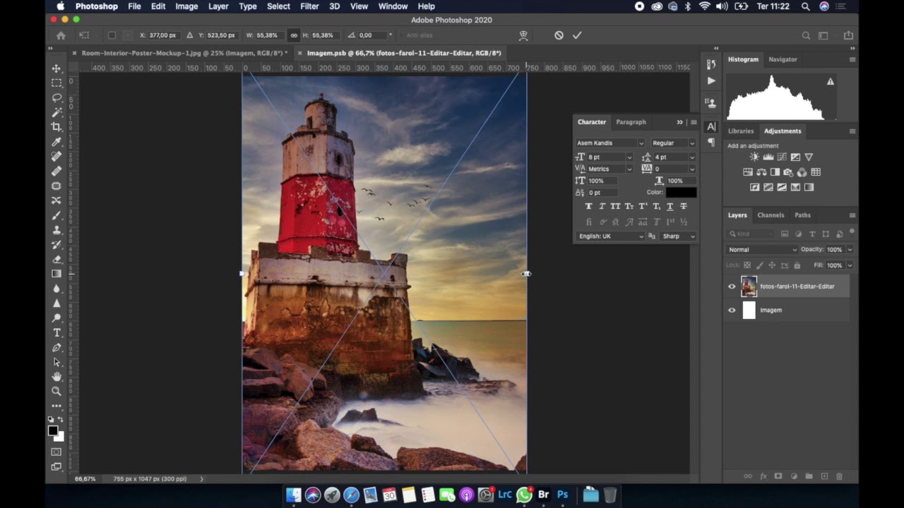 Como fazer simulação de moldura no photoshop