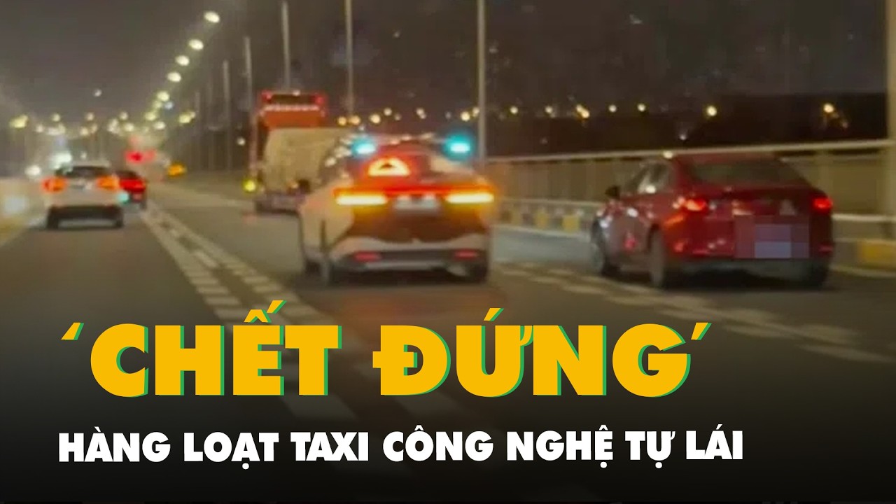 Taxi c&ocirc;ng nghệ tự l&aacute;i 'chết đứng' h&agrave;ng loạt tr&ecirc;n cao tốc, kh&aacute;ch th&oacute;t tim ngồi giữa đường 2 tiếng