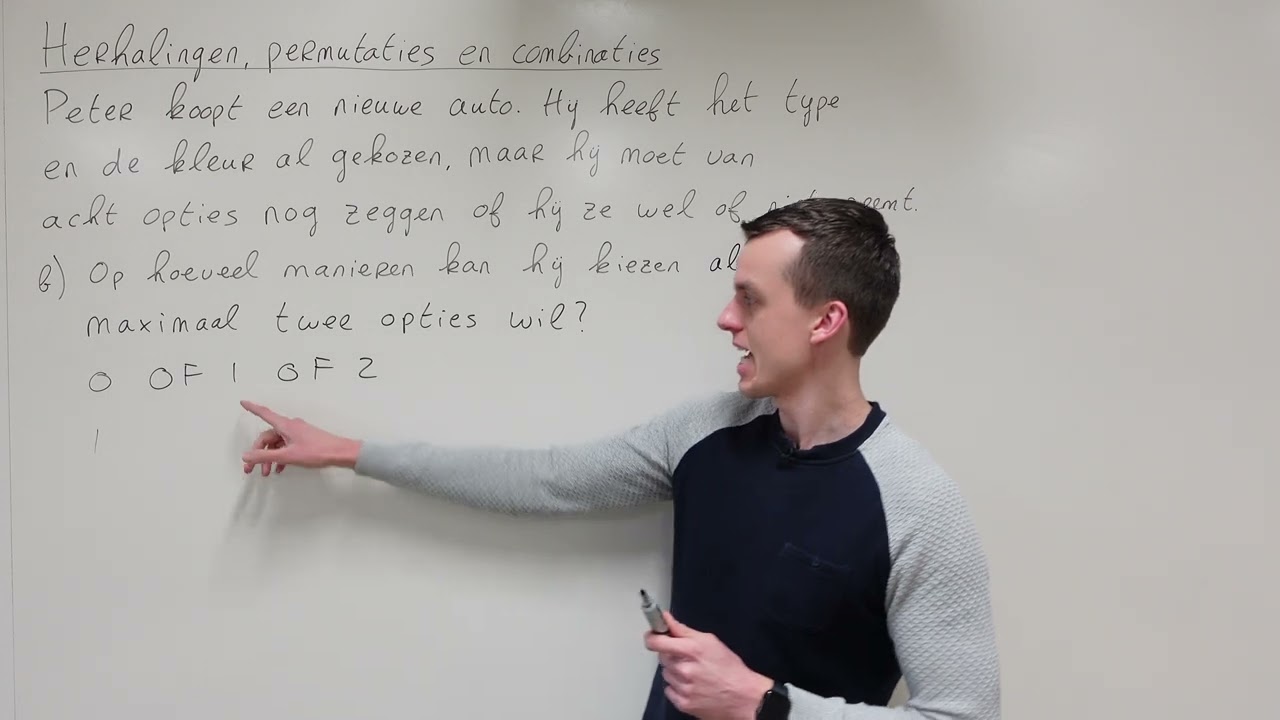 Herhalingen, permutaties en combinaties (VWO wiskunde A/C)