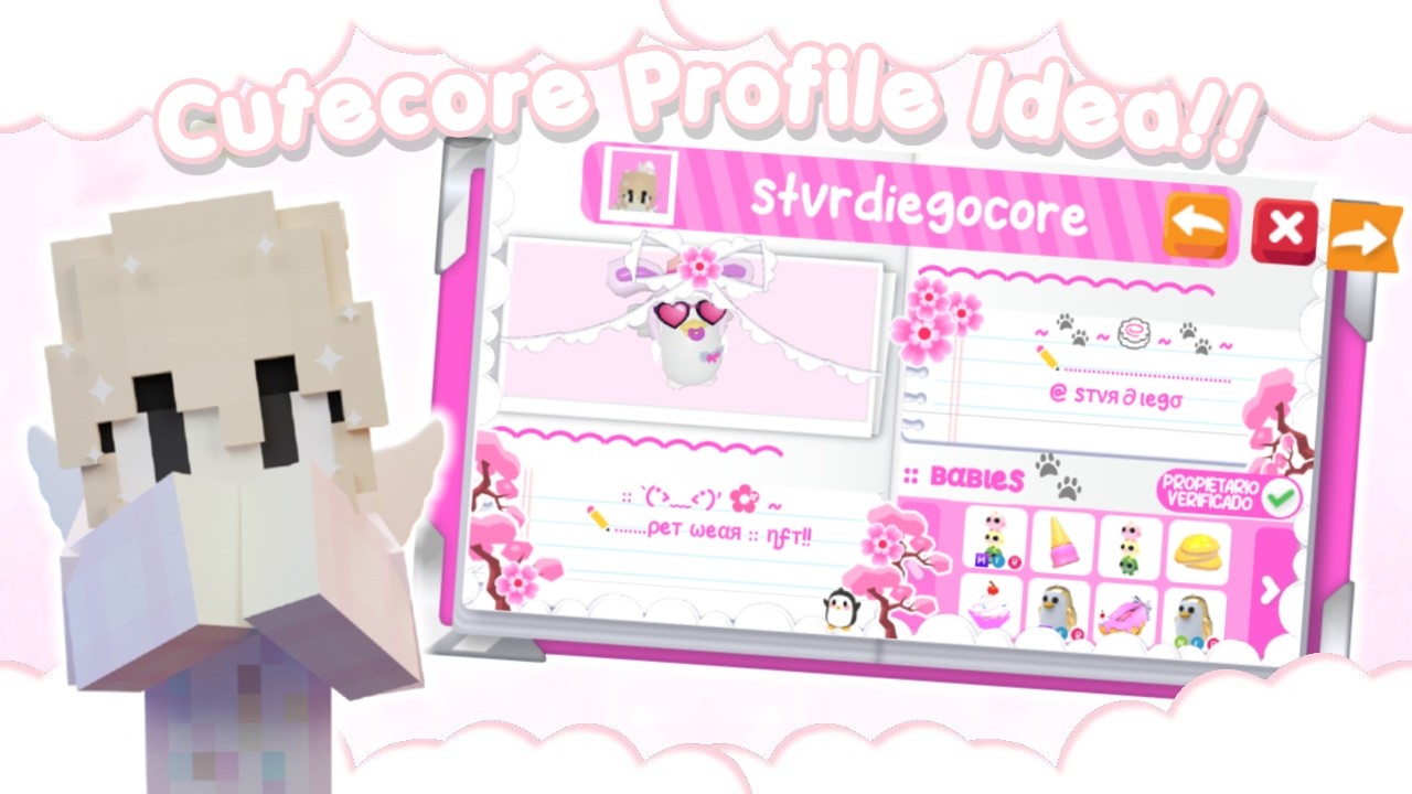‧₊˚ ⋅ Speed Cutecore Pink Profile Idea ꒰ Adopt Me! ꒱ ⋅˚₊‧