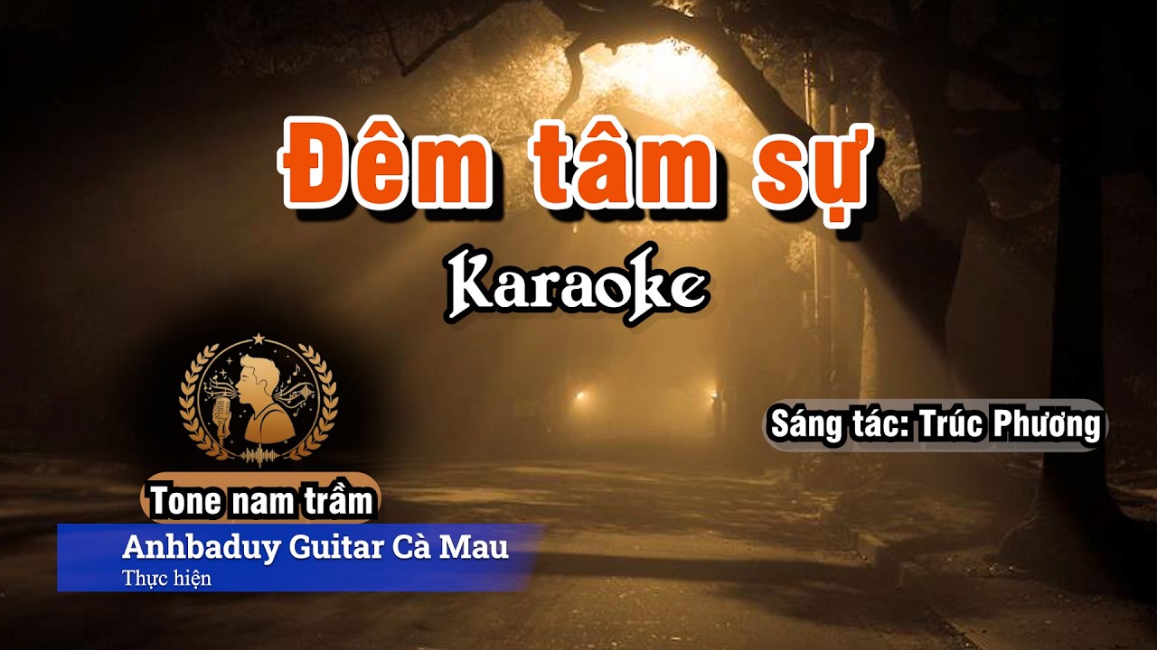 Đêm tâm sự | Karaoke | Tone Nam Trầm - C#m | Anhbaduy Guitar - Cà Mau