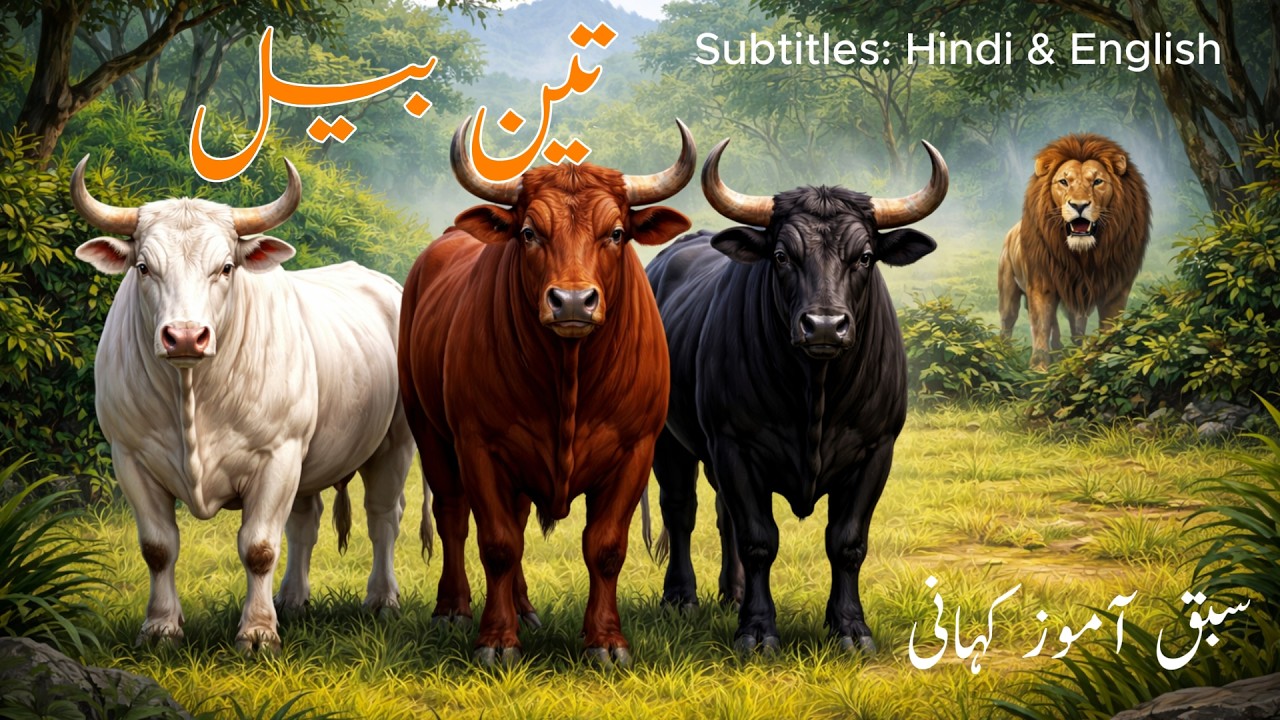 The Three Bulls and the Clever Lion – A Jungle Story for Kids