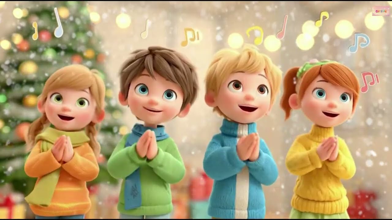 English Christmas Song for Kids 🎄 Fun Jingle Bells Nursery Rhyme | Cute Pama Kids Christmas Carol